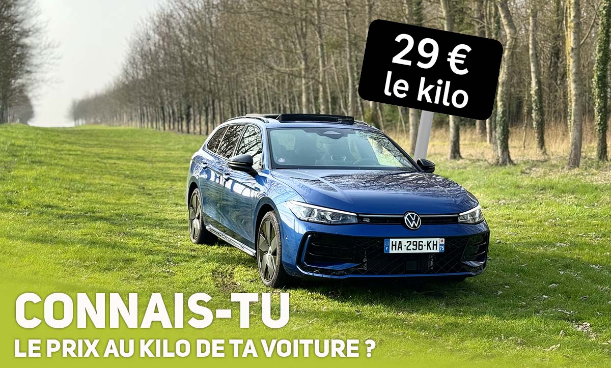 Prix au kilo d'une voiture