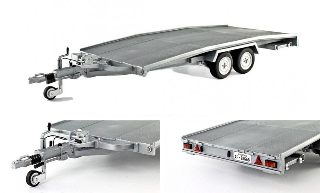 Laudoracing sort une remorque porte-voiture au 1/18