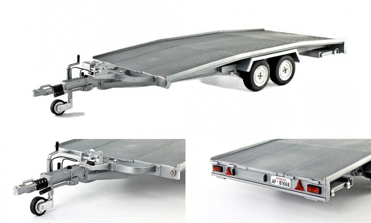 Remorque porte voiture à l'échelle 1/18