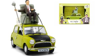 Mini Cooper de Mr Bean à l'échelle 1/18