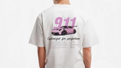 T-shirt Porsche 911 GT3 RS rose