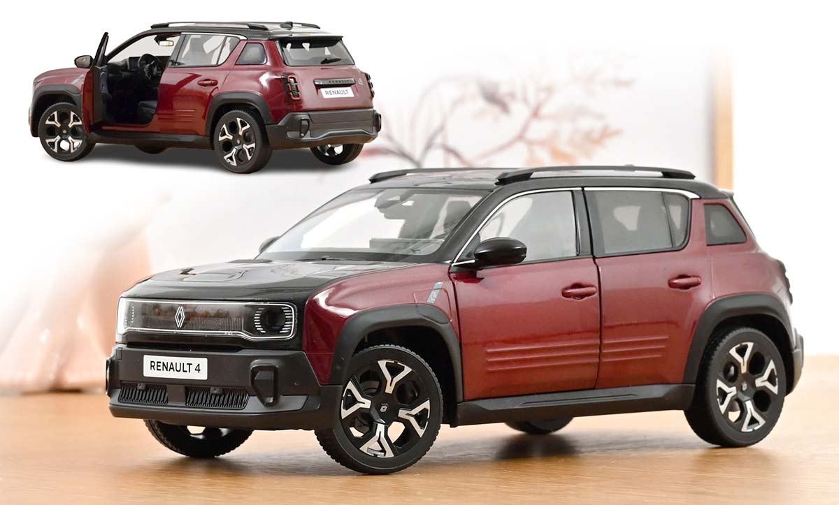 Renault 4 E-Tech Electric de Norev en Exclu Web, à l'échelle 1/18