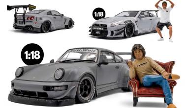 Miniatures 1/18 avec figurine Solido x American Diorama