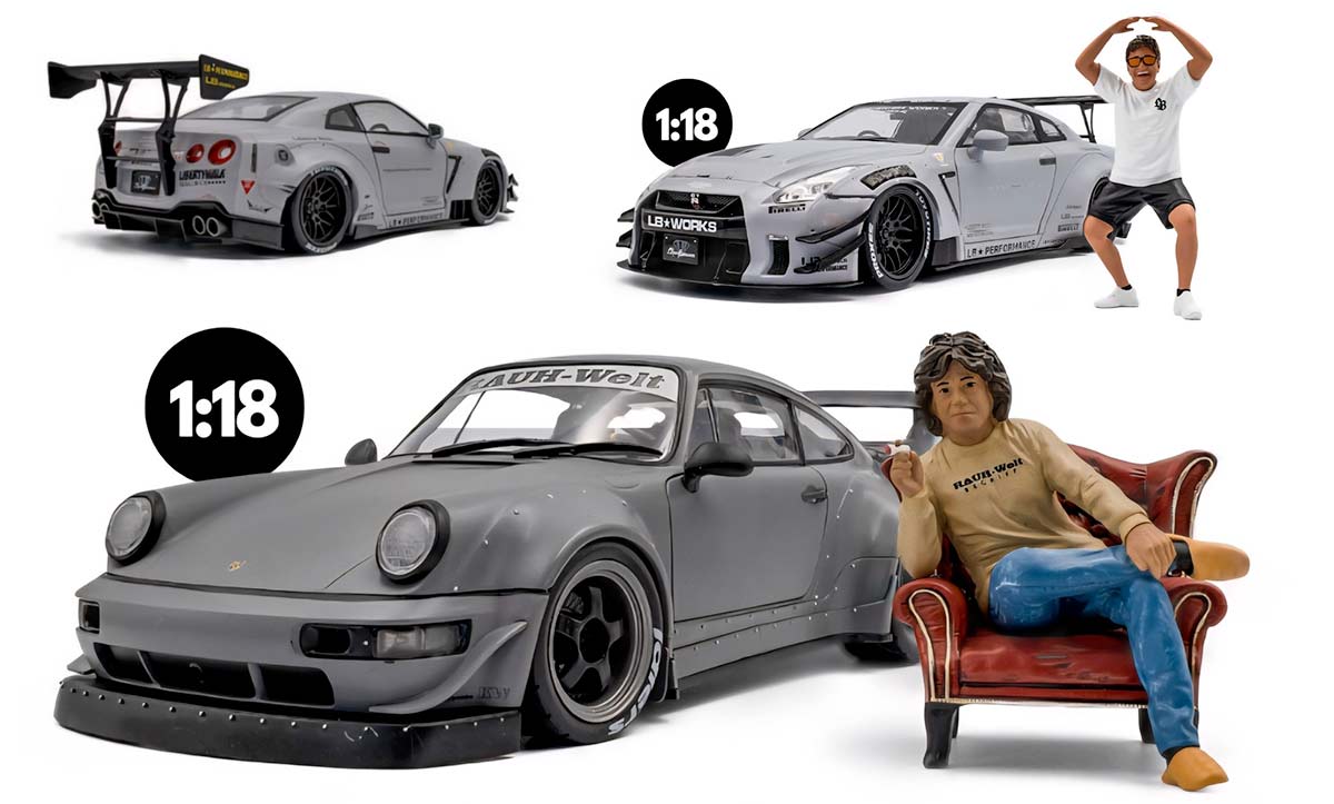 Miniatures 1/18 avec figurine Solido x American Diorama