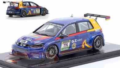 Volkswagen Golf 7 GTI TCR des 24 Heures du Nürburgring 2024 à l'échelle 1/43