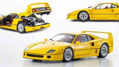 Ferrari F40 jaune de Kyosho à l'échelle 1/18