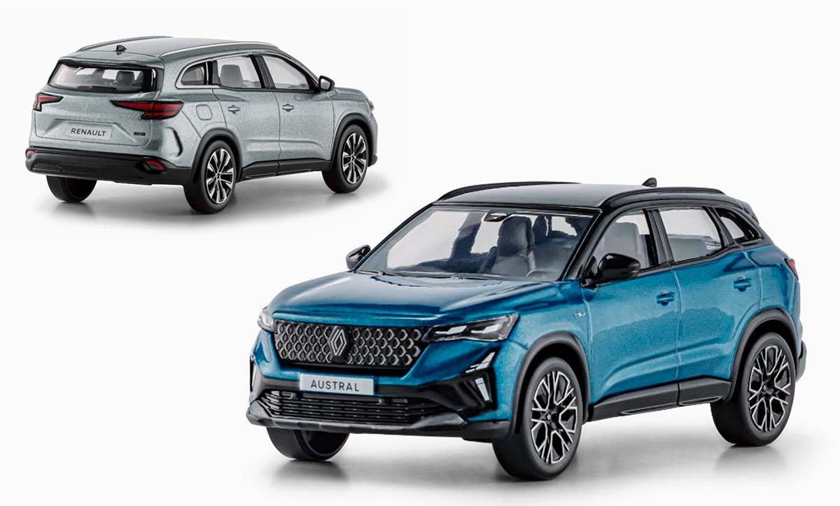 Renault Austral et Espace restylés à l'échelle 1/43