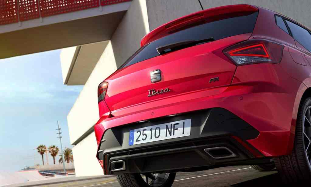 Arrière de la Seat Ibiza restylée de 2026