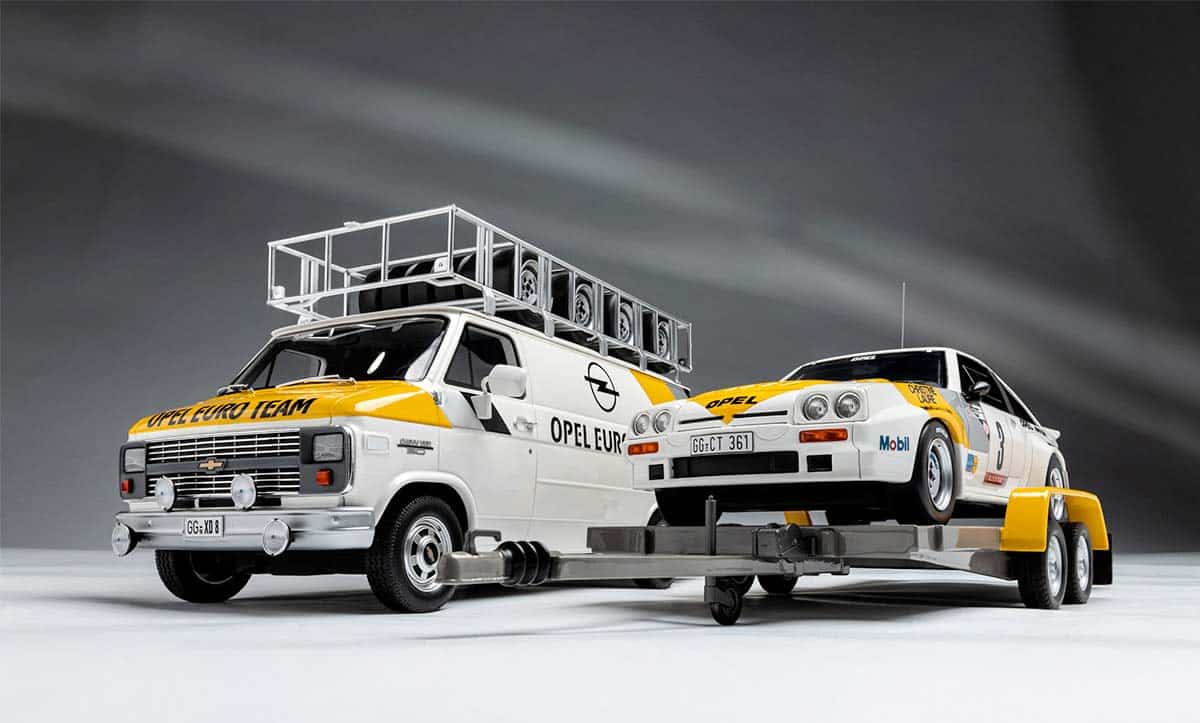 Pack Opel Manta du Tour de Corse de 1984 à l'échelle 1/18