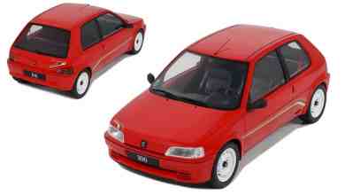 Peugeot 106 Rallye rouge d'OttOmobile à l'échelle 1/12