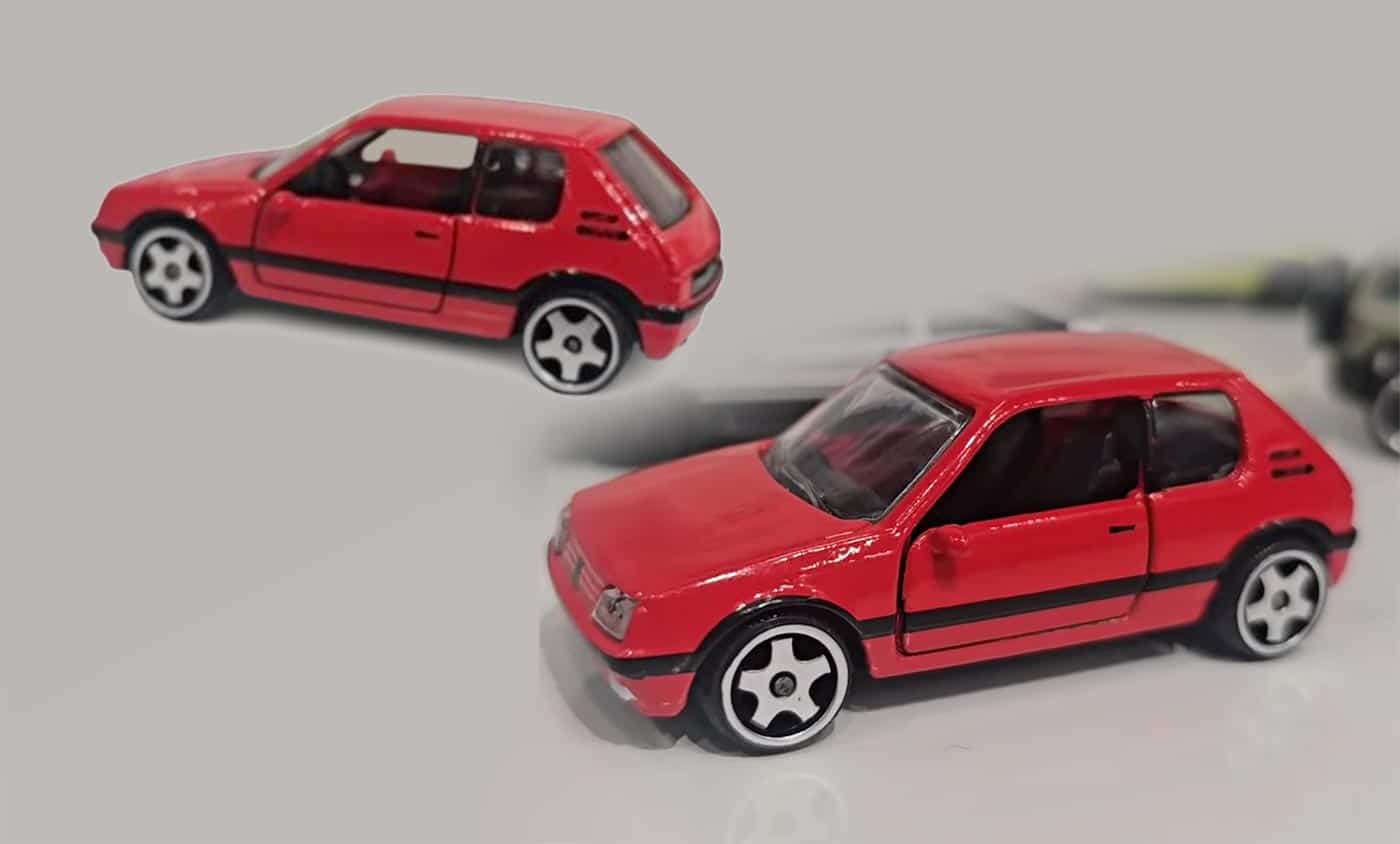 Peugeot 205 GTI de Majorette à l'échelle 1/64