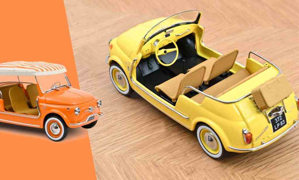 Couleurs de la Fiat 500 Jolly de Norev à l'échelle 1/18