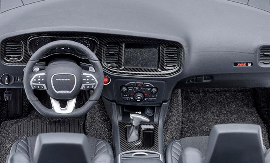 Intérieur de la Dodge Charger Scat Pack Widebody d'AUTOart à l'échelle 1/18