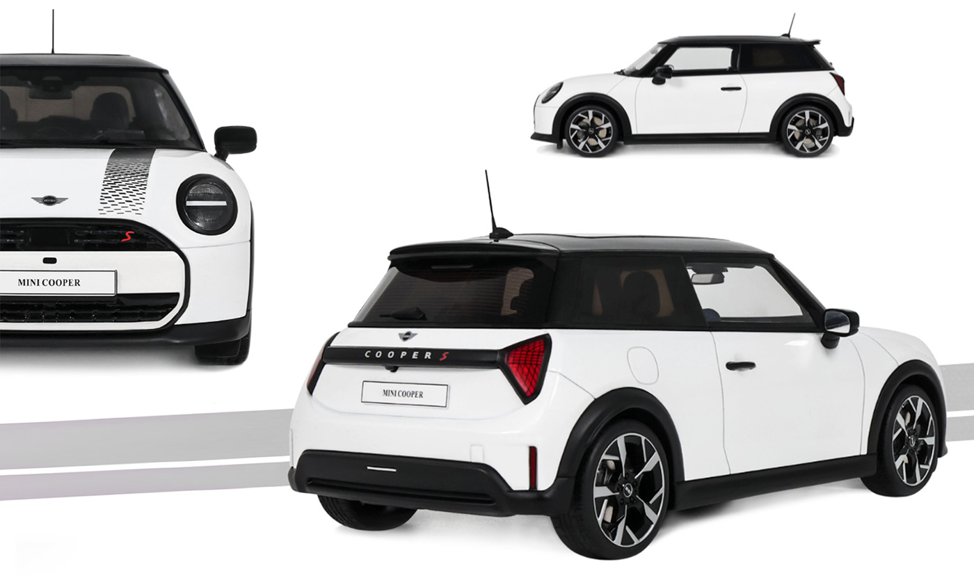 Mini Cooper S Nanuq White d'OttOmobile à l'échelle 1/18