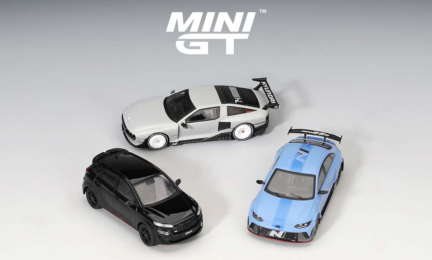 Sportives Hyundai à l'échelle 1/64 du fabricant Mini GT