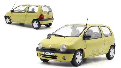 Renault Twingo 1 de Norev à l'échelle 1/18, de couleur jaune Anis