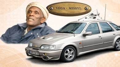 Illustration présentant la Ford Sierra "Vega Missyl" et son créateur, Étienne Nelsom