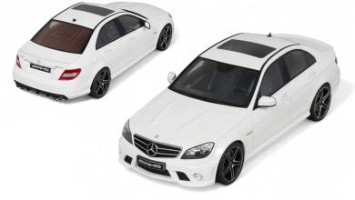 Mercedes C 63 AMG de GT Spirit blanche à l'échelle 1/18