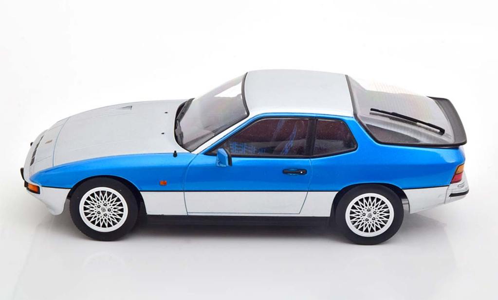Porsche 924 Turbo "Two Tone" de KK-Scale à l'échelle 1/18 en gris et bleu