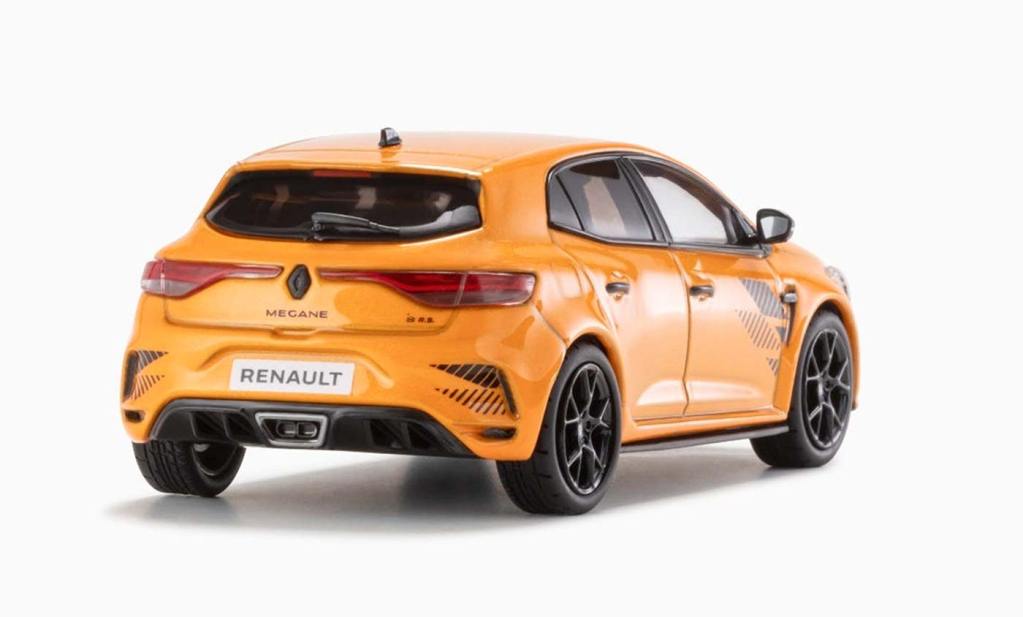 Vue arrière de la Renault Mégane RS Ultime de Norev à l'échelle 1/43