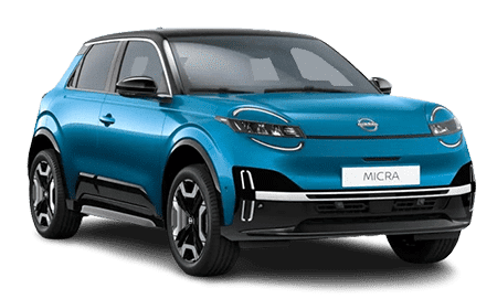 Vue 3/4 avant de la Nissan Micra de dernière génération