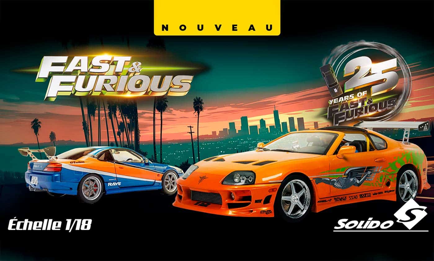 Nouvelle gamme Fast & Furious à l'échelle 1/18 de Solido