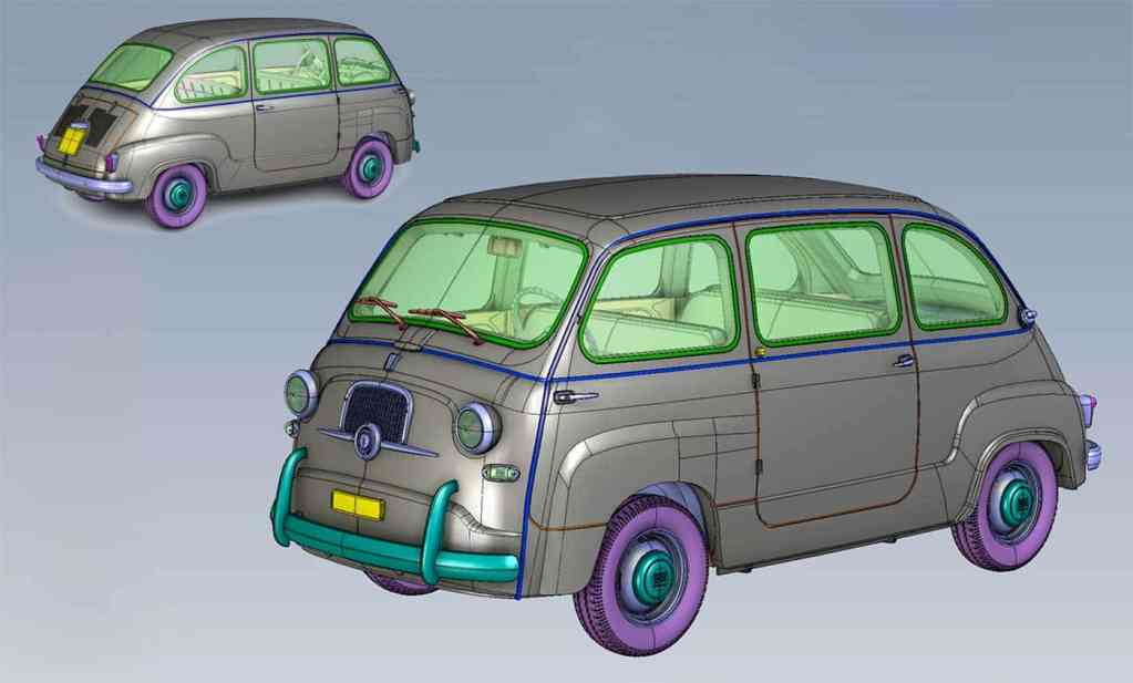 Laudoracing ose la Fiat 600 Multipla 1/18 : un pari risqué…