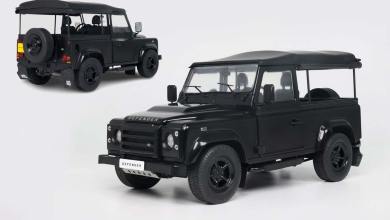 Land Rover Defender de Solido à l'échelle 1/18, de couleur noir