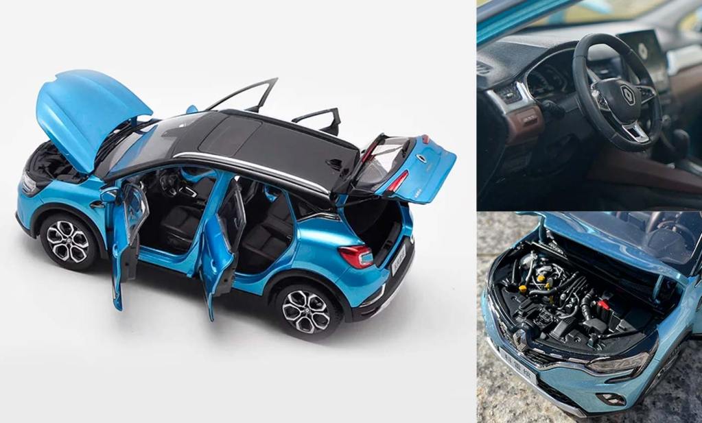 Différents angles de vues du Renault Captur de Paudi à l'échelle 1/18