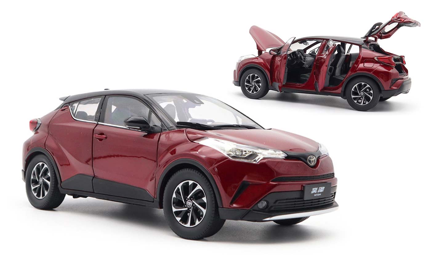 Toyota C-HR rouge de Paudi à l'échelle 1/18