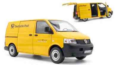 Volkswagen Transporter T5 Deutsche Post de Norev à l'échelle 1/18