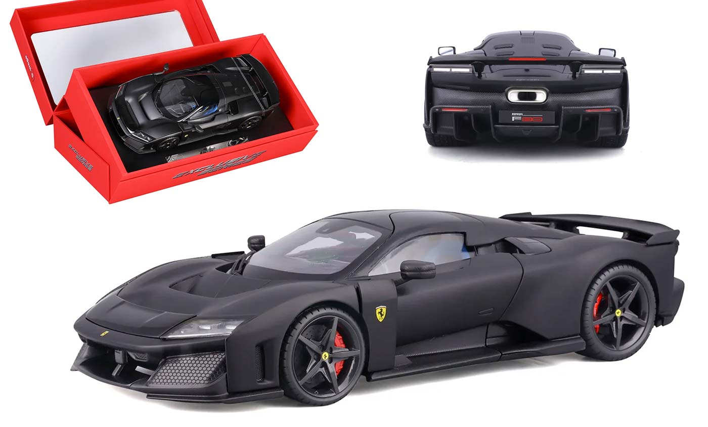 Bburago dévoile une curieuse Ferrari F80 noir mat au 1/18