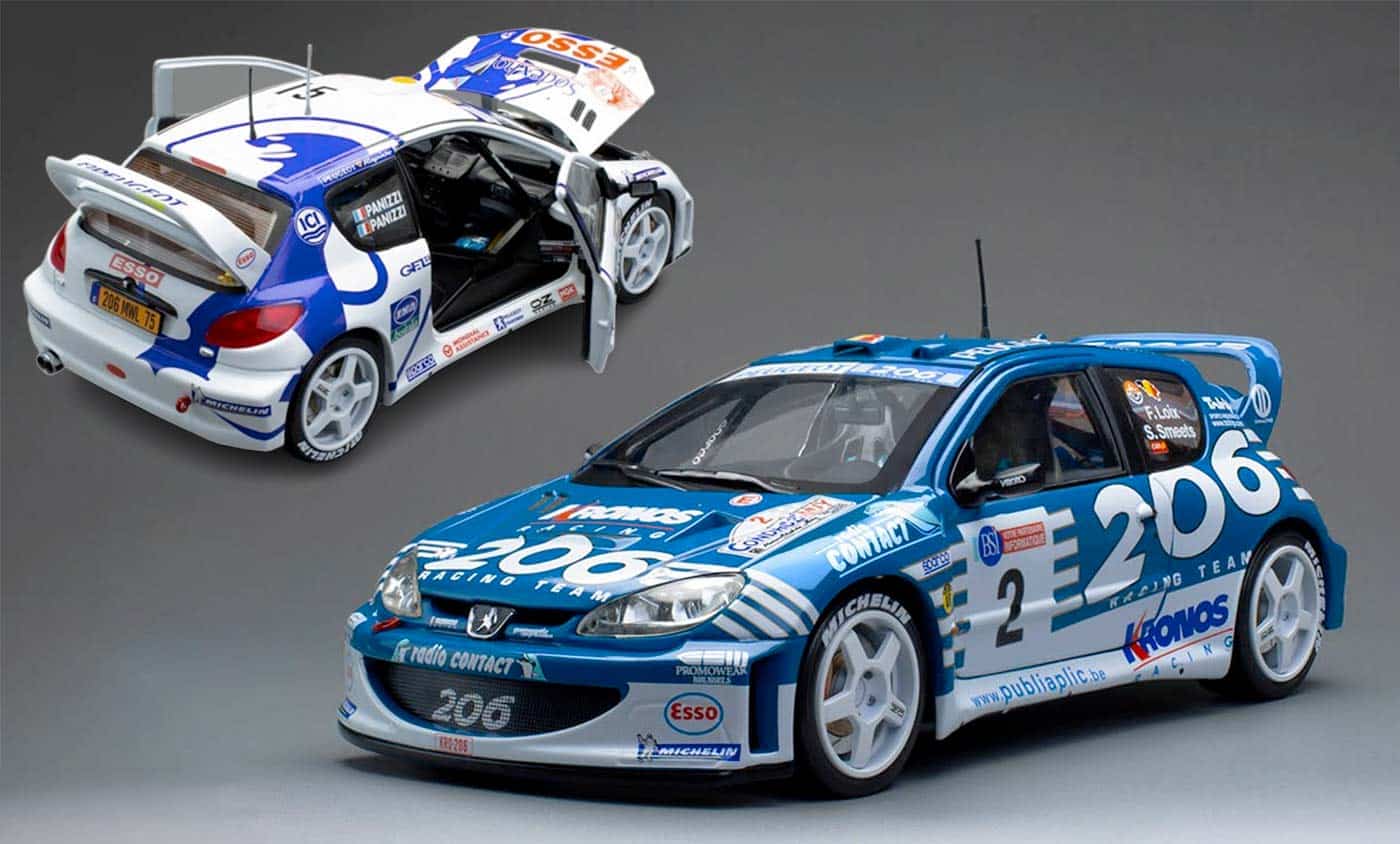 Catastrophe : SunStar ressort la Peugeot 206 WRC au 1/18