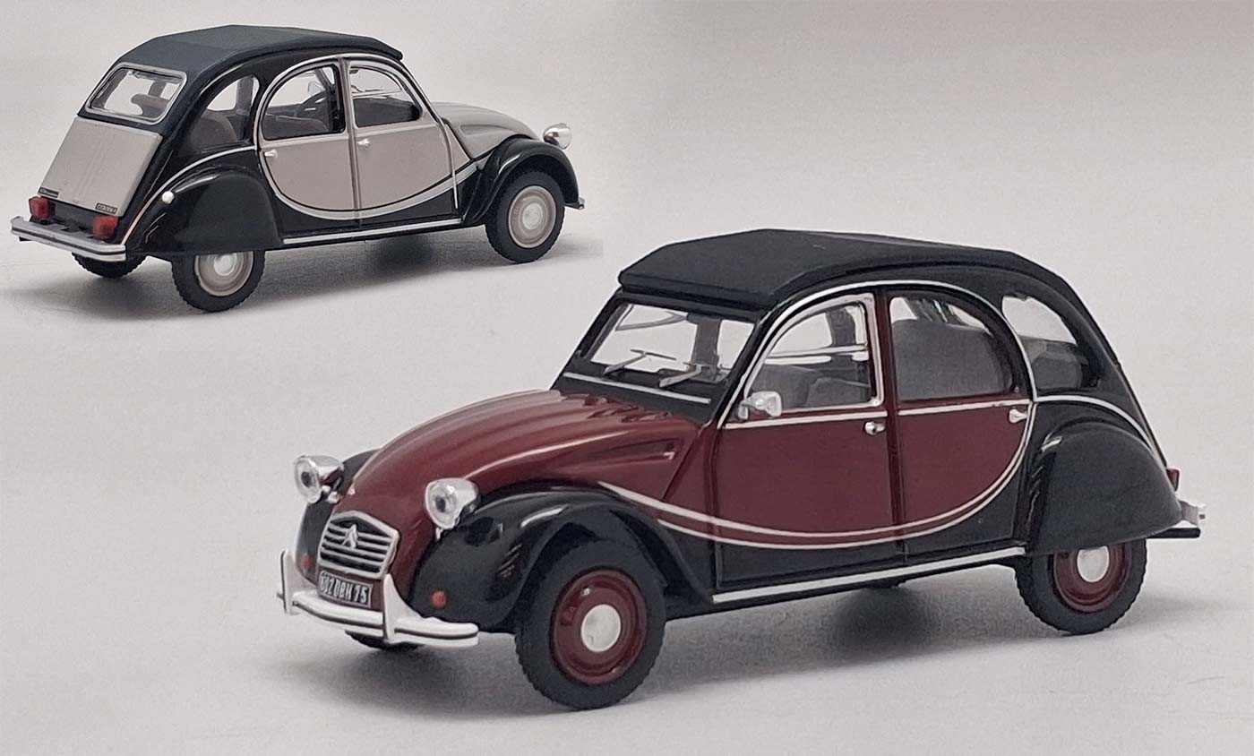La 2 CV Charleston miniaturisée au 1/43 par Odéon