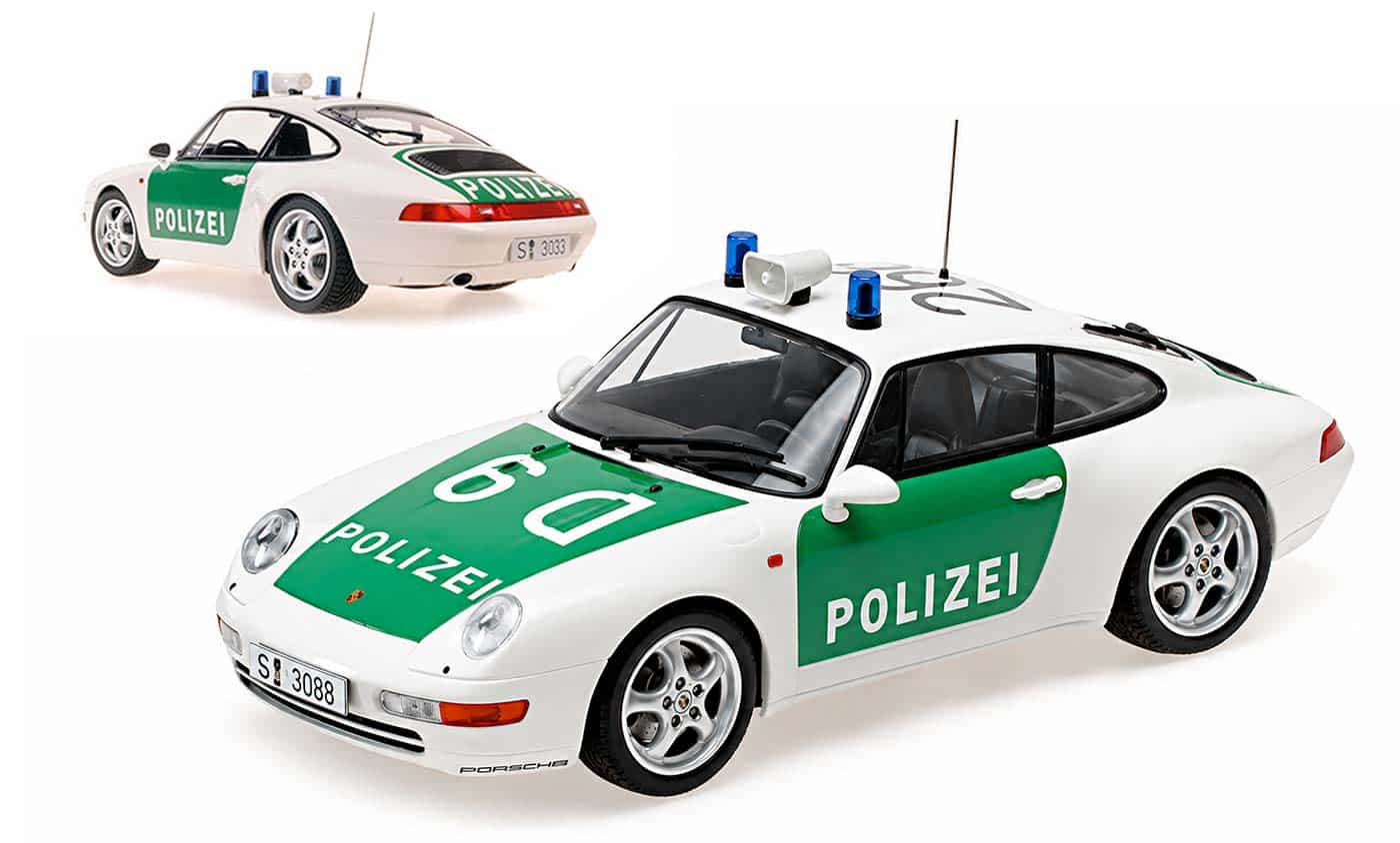 Minichamps ressort la Porsche 911 (993) Polizei au 1/18