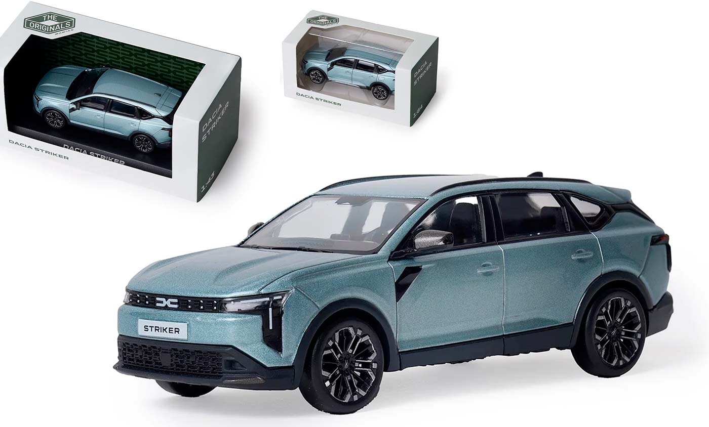 Le Dacia Striker est déjà disponible en miniature (1/43 et 1/64)